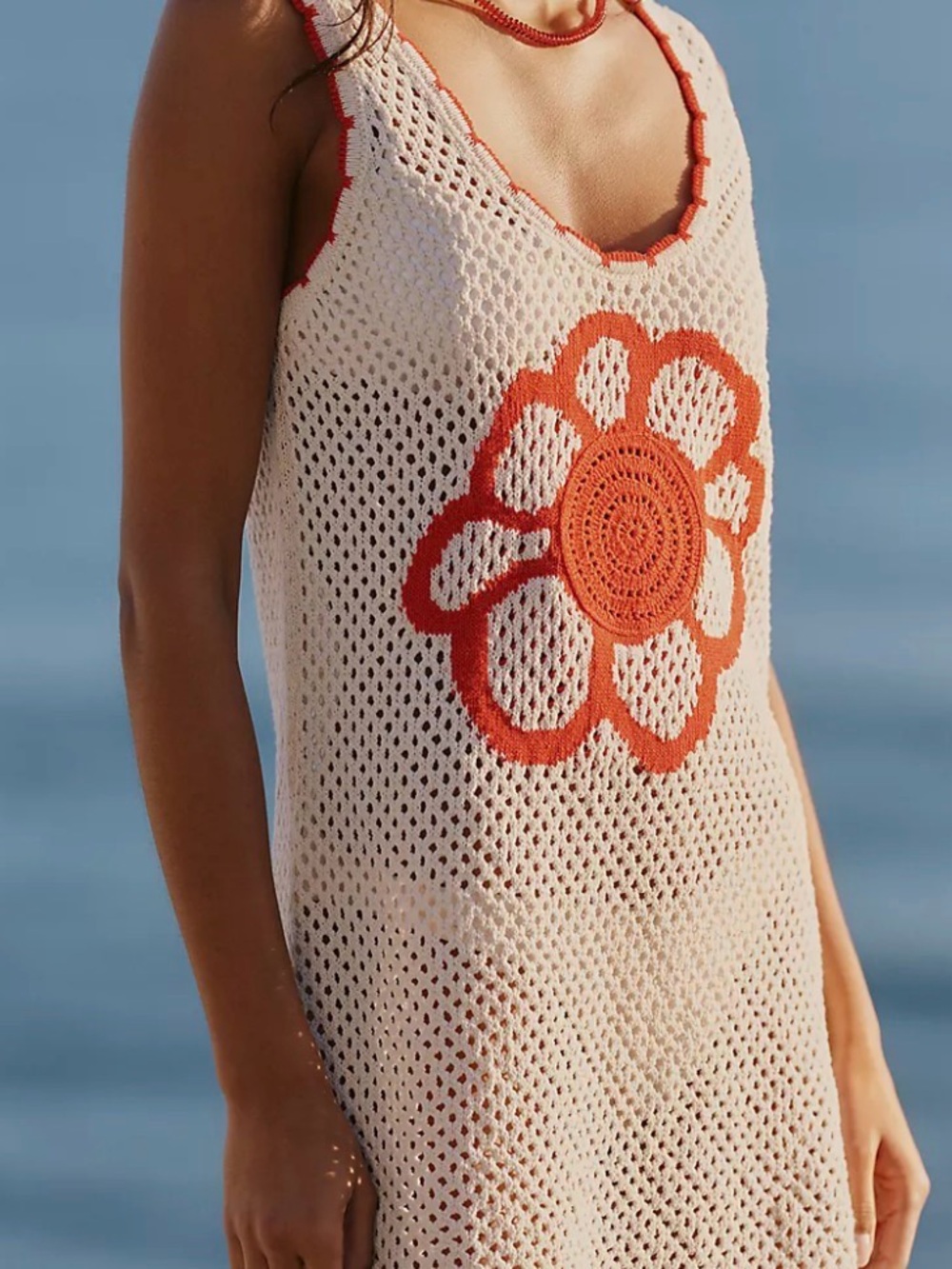 Celandine Tropicana Crochet Mini Dress